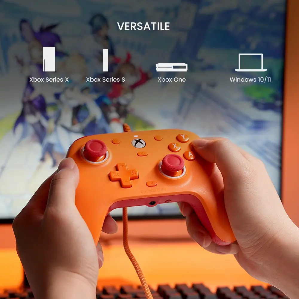 Controle Com Fio Gamesir G7 Se Xbox/pc - Laranja versao 2